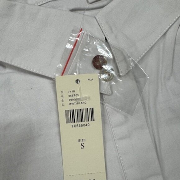 NWT Anthropologie Bell-Sleeve Poplin Buttondown Top by ISLA MAUDE - Picture 5 of 6